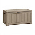 Cassapanca contenitore da esterno 120 x 60 x 63 cm in resina tortora con coperchio